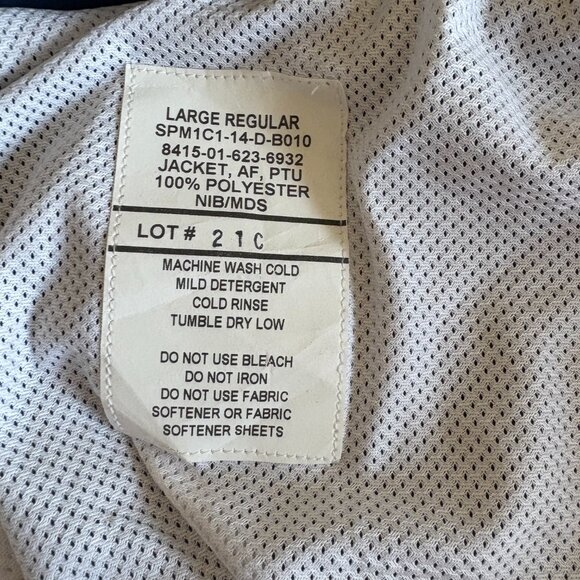 US Air Force Mens Jacket Size L PTU Physical Training Uniform Reflective Blue - Picture 4 of 12